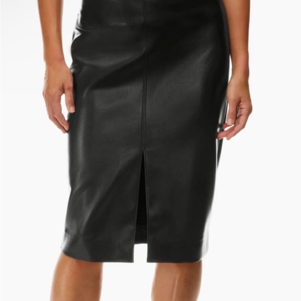 NWT Babaton Pagu Vegan Leather Skirt